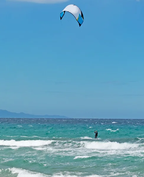 Kitesurfer and wave — Stock Photo, Image