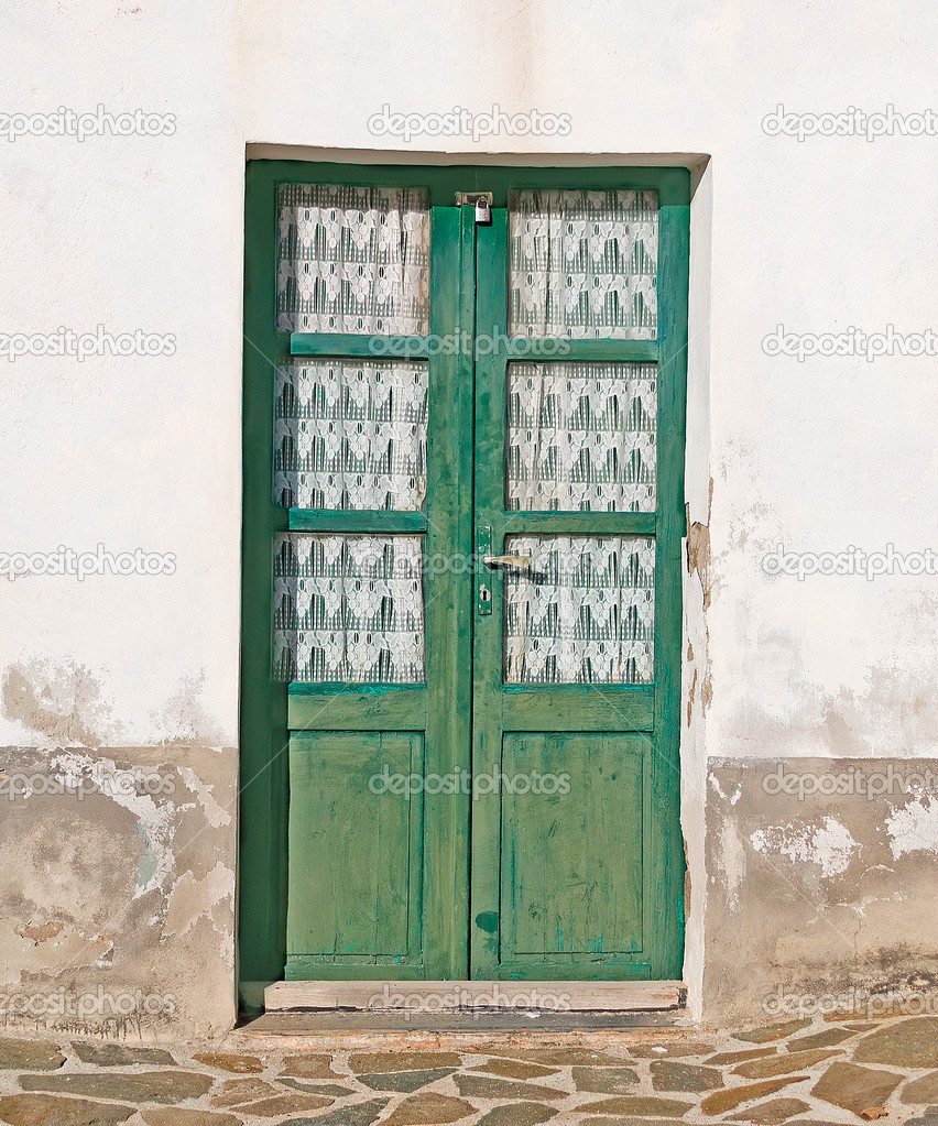 old wooden door