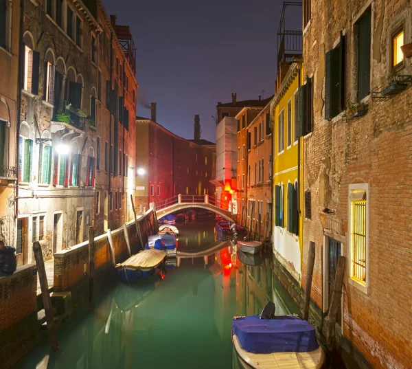 Canal by night — Stock Photo, Image