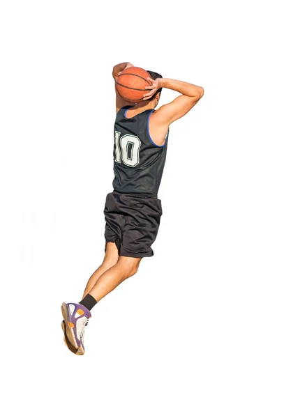 Dunking on white background — Stock Photo, Image