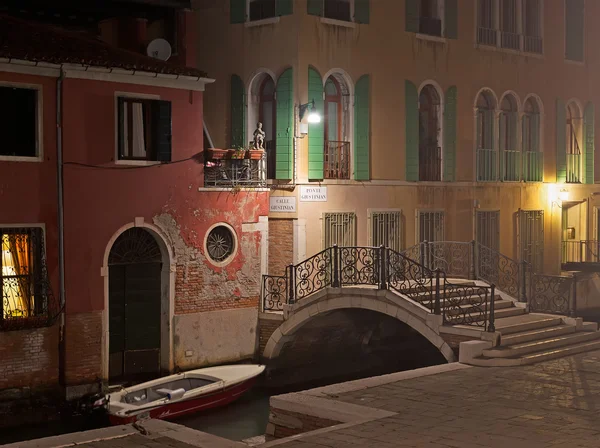 Venice corner at night — Stock Photo, Image