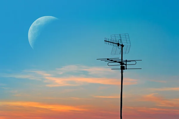 Antenne en maan — Stockfoto