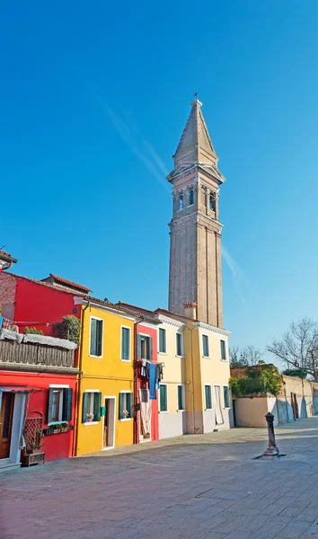 Bell tower in Burano — Stock Photo, Image