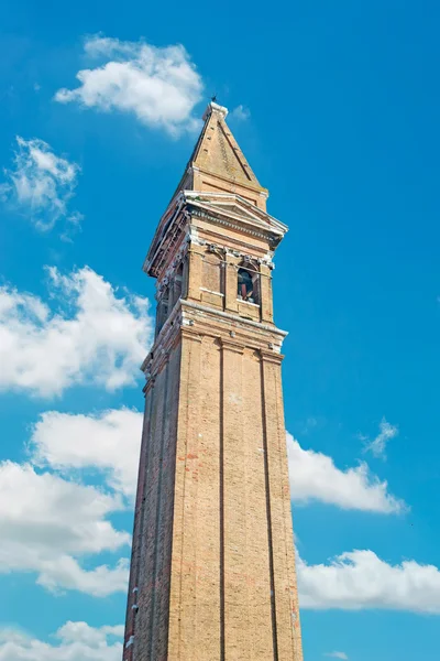 Bell tower with clouds — Stock Photo, Image