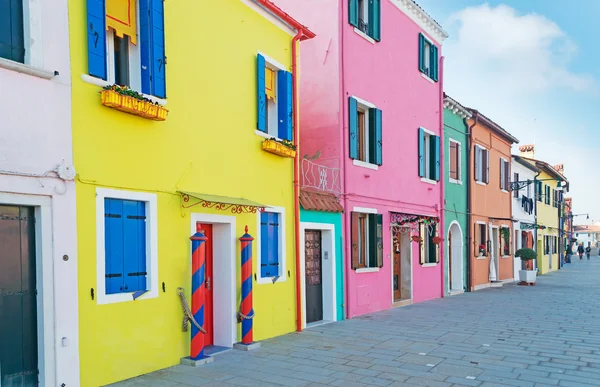 Burano sidewalk — Stock Photo, Image