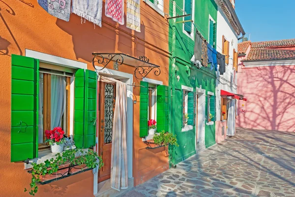 Pintoresca esquina de Burano — Foto de Stock