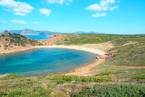 Giornata limpida nella spiaggia di Porticciolo — Foto Stock