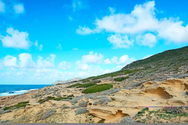 Moln över strandlinjen — Stockfoto