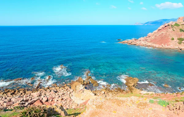 Red rocks in Porticciolo — Stock Photo, Image