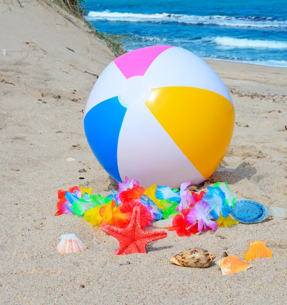 Bola, collar y estrella de mar — Foto de Stock