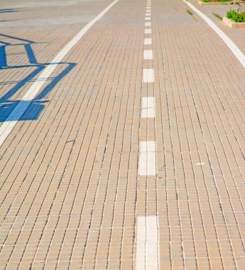 taş döşeli lane yakın çekim