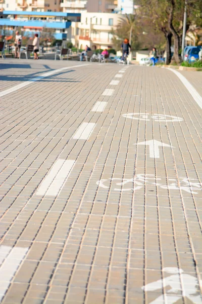 Bike lane under the sun — Stock Photo, Image