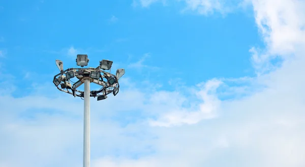 Lamp post under clouds — Stock Photo, Image