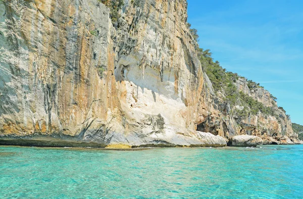 Água azul-turquesa junto à costa — Fotografia de Stock