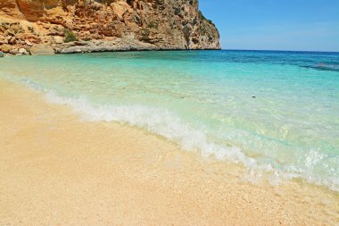 Cala biriola suların çekildiği kıyı