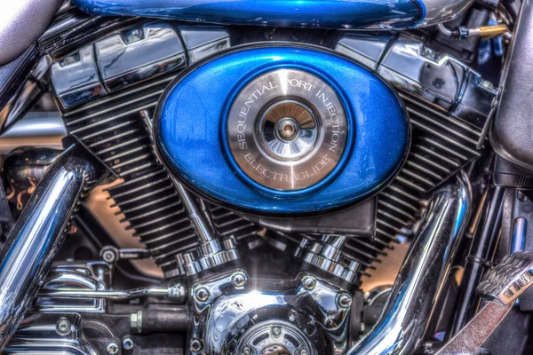 Alghero Ita April 2018 Close Van Een Harley Davidson Verchroomde — Stockfoto