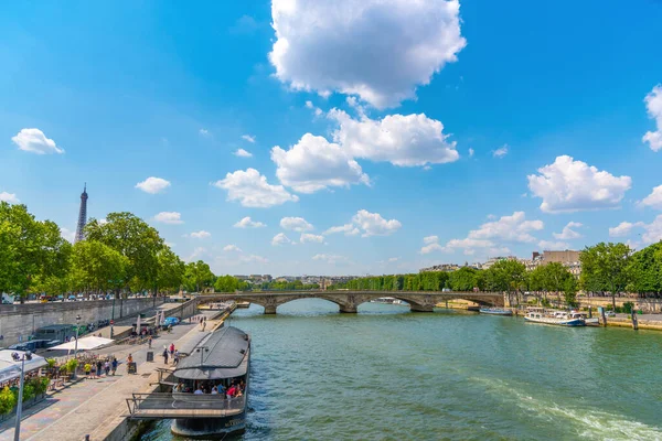 París Francia Julio 2018 Nubes Sobre Río Sena Centro París —  Fotos de Stock