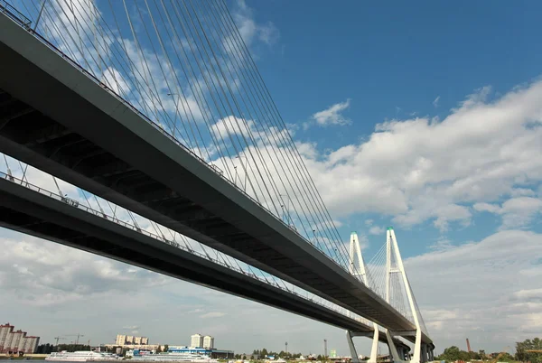 Ponte sospeso via cavo — Foto Stock