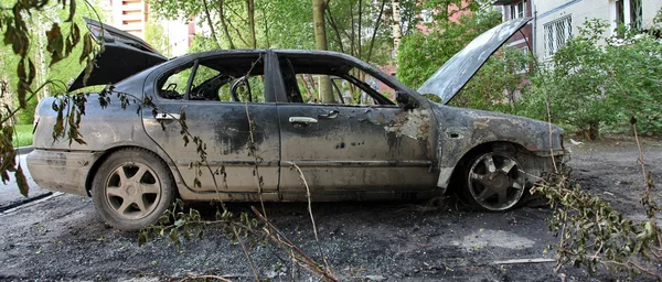 Auto incendiata — Foto Stock