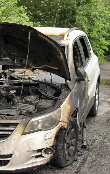 Car set on fire — Stock Photo, Image