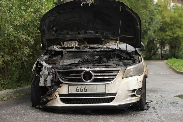 Delito Callejero Incendiado Volkswagen —  Fotos de Stock