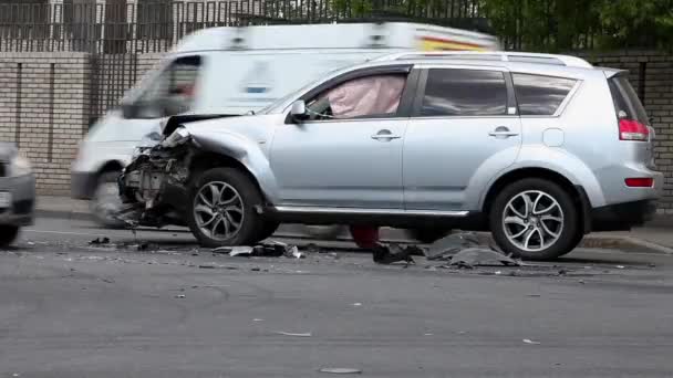 Acidente de carro Citroen — Vídeo de Stock