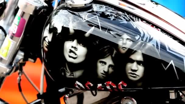 Aerographie harley davidson — Stockvideo