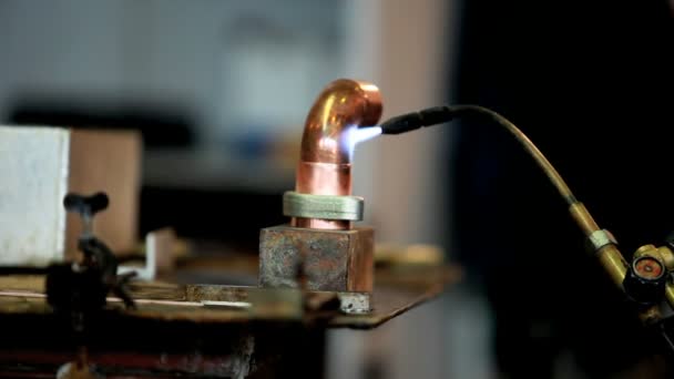 焊接铜管 — 图库视频影像