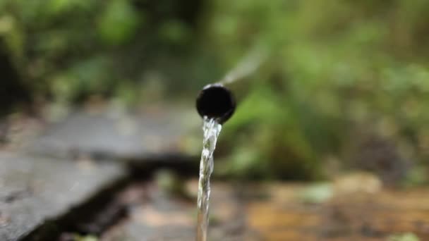 Jet van water vooraanzicht — Stockvideo