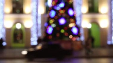 gece şehir trafiğinde Noel