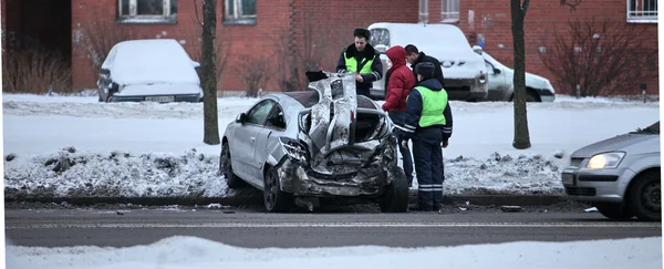 Crashed car — Stock Photo, Image