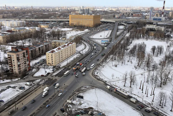 Вид з повітря на велике місто — стокове фото