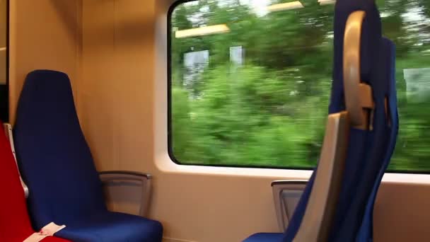 Tåget sittplatser — Stockvideo