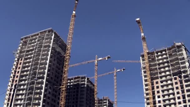 Building site skyscrapers time lapse — Stock Video