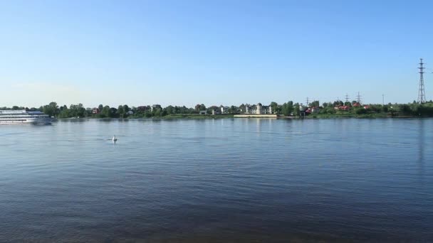 River cruise ships time Lapse — Stock Video