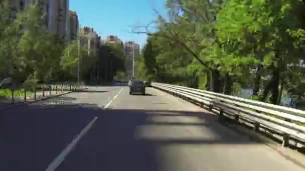 Stad drijvende time-lapse — Stockvideo