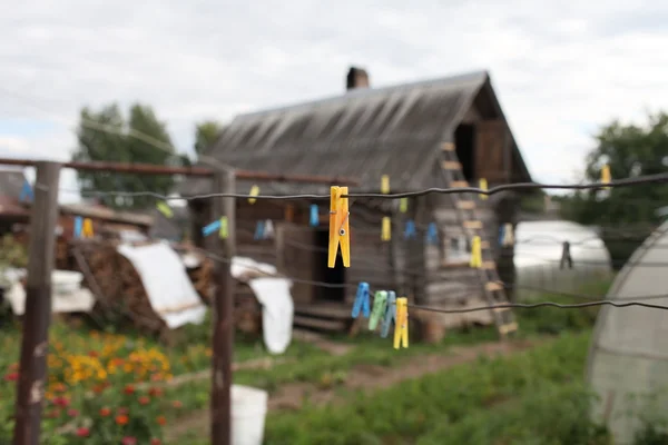 Pince à linge jaune — Photo