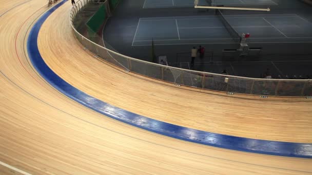 Velodrome race wazig beweging — Stockvideo