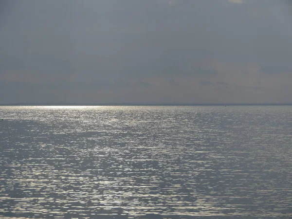Sea Lit Rays Setting Sun Picturesque Seascape — Stock Photo, Image