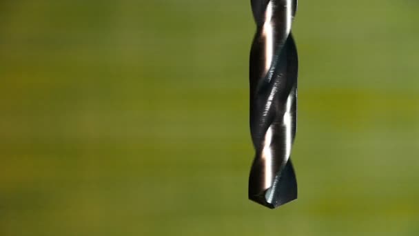 Broca Afiada Para Metal Rotação Vertical Close Loop — Vídeo de Stock
