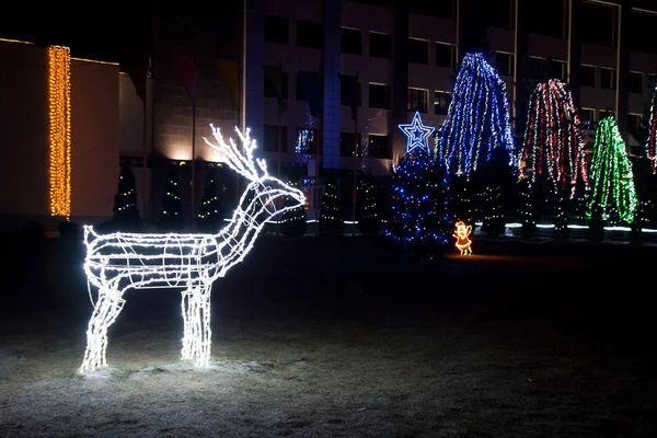 Illumination white deer — Stock Photo, Image