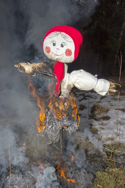 La celebración de Shrovetide - la fiesta tradicional rusa . —  Fotos de Stock