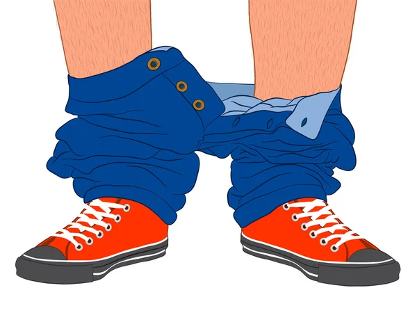 Gevangen met je broek omlaag — Stockvector