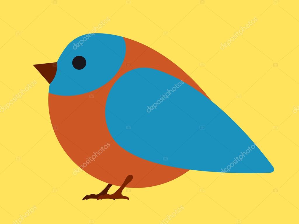 Joli Petit Oiseau Bleu Image Vectorielle An 18102839