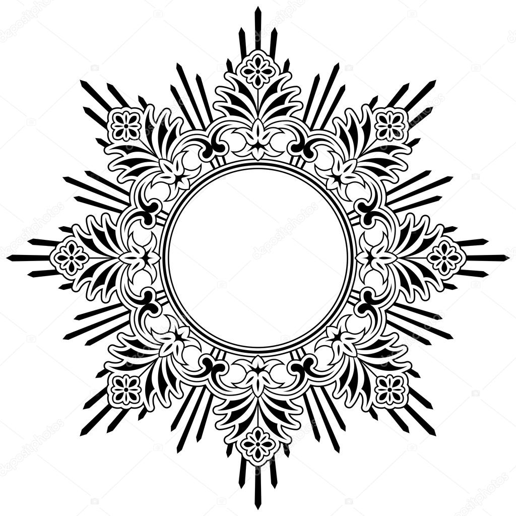 Download Round floral calligraphic border — Stock Vector © a__n ...