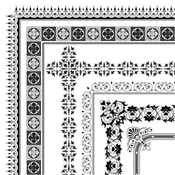 Элегантная угловая коллекция рам — стоковый вектор