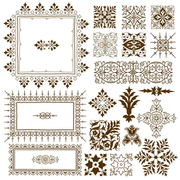 Éléments décoratifs calligraphiques décoratifs — Image vectorielle