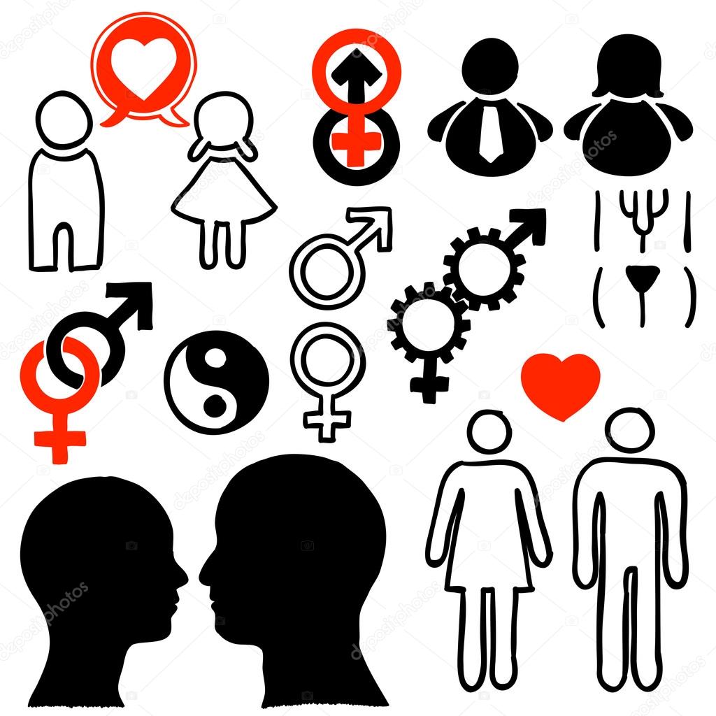 In heterosexual relationships design icons — Stock Vector © a__n #26962081