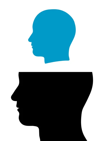 Head released out of a head — Stock Vector