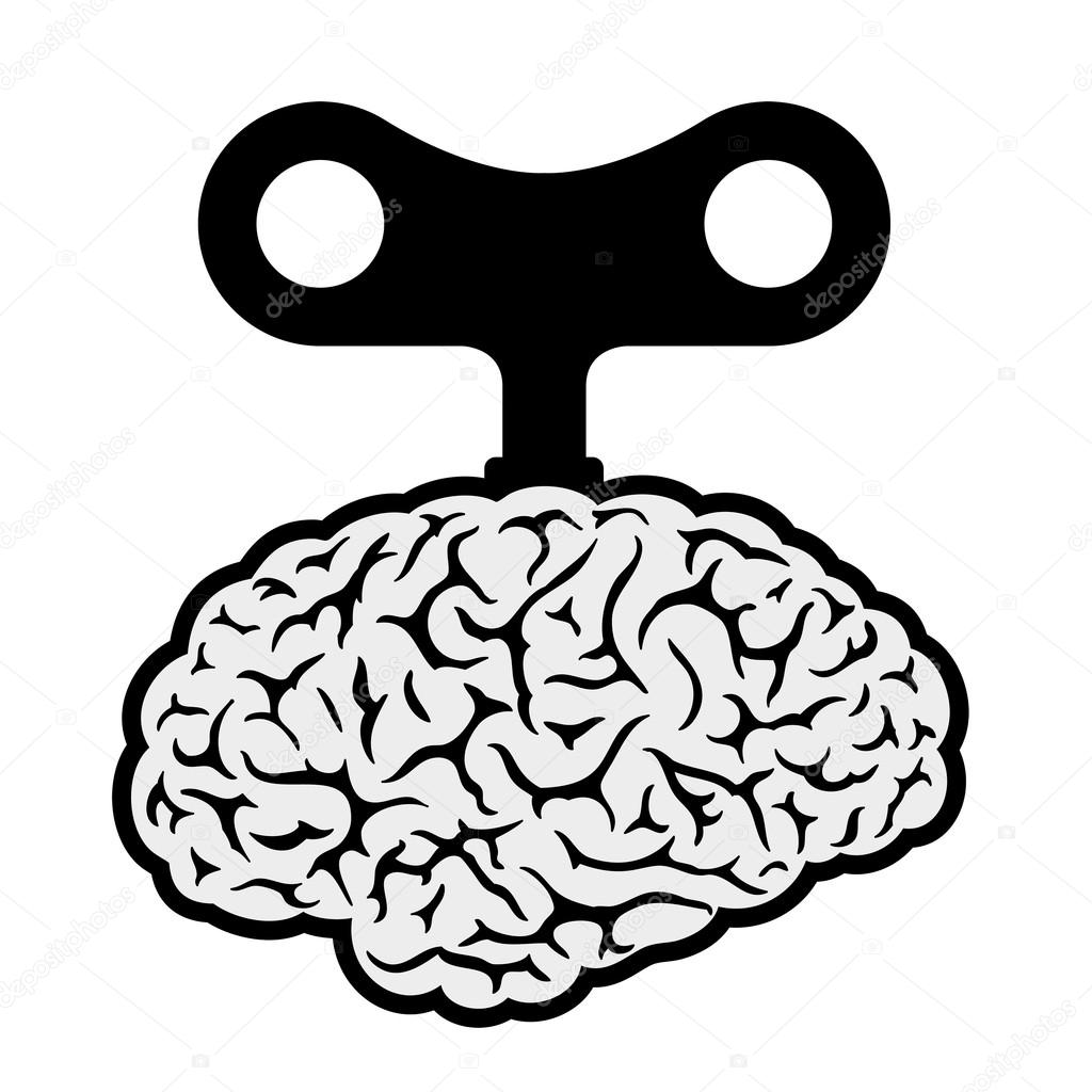 Brain with a wind-up key